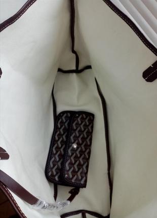 Новая кожаная сумка шопер goyard saint louis(франция)5 фото
