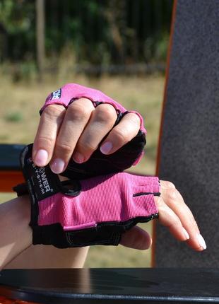Рукавички для фітнесу power system ps-2250 pro grip жіночі pink m7 фото