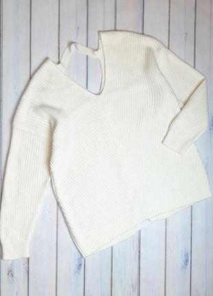 🤩1+1=3 теплый свитер айвори оверсайз с оригинальной спинкой new look, размер 44 - 463 фото