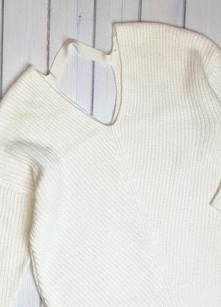 🤩1+1=3 теплый свитер айвори оверсайз с оригинальной спинкой new look, размер 44 - 4610 фото