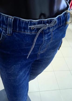 Женские джинсы, джеггинсы с высокой посадкой, на резинке denim ,размер 14/m/l4 фото