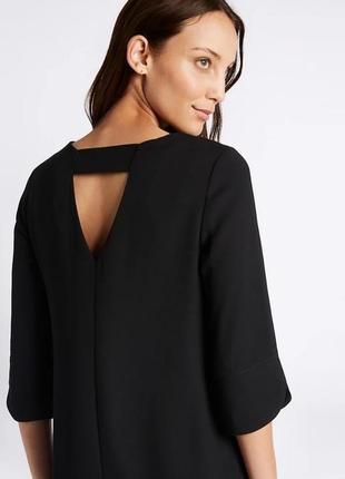 Черное платье, платье прямого кроя с рукавом длины 3/4 marks &amp; spencer, р. 38