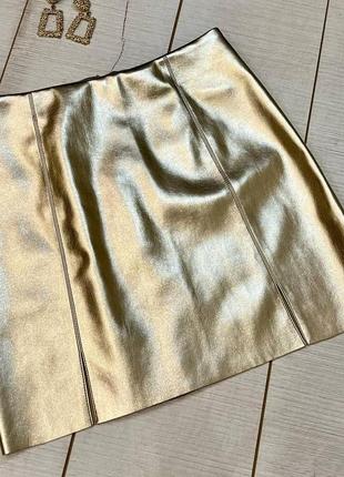 Женская золотая юбка  pimkie