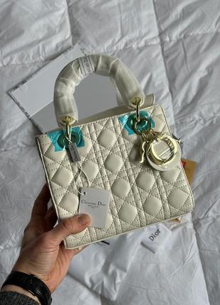 Сумка small lady dior my abcdior bag cream