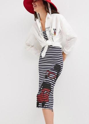 Блузка с микки маусом. сорочка desigual. сорочка принт і вишивка міккі мауса