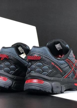 Чоловічі сірі кросівки з сіткою на весну в стилі asics gel kahana 8 🆕 асікс4 фото