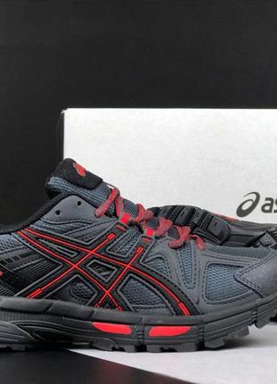 Чоловічі сірі кросівки з сіткою на весну в стилі asics gel kahana 8 🆕 асікс2 фото