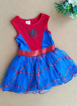 Карнавальное платье на 3-4 года человек-паук спайдермен супергерой1 фото