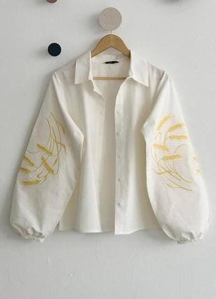 Рубашка блуза с вышивкой вышиванка рубашка с колотками