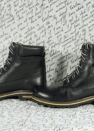 Ботинки женские зимние кожаные. черные timberlend.38 размер.4 фото