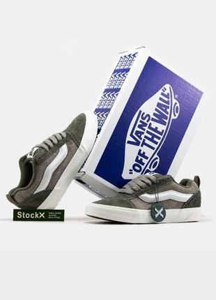 Хіт продажів🔥 чоловічі кросівки vans knu skool / кеди ванс кху скул хакі дуті дутиші