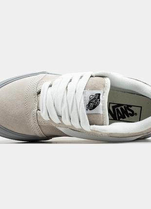 Хіт продажів🔥 чоловічі кросівки vans knu skool / кеди ванс кху скул сірі дуті дутиші6 фото