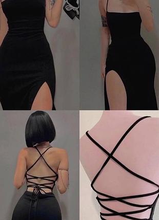 Привлекательное платье с открытой спинкой 🤤❤️ платье из мягкого, качественного рубчика будет твоим must`ve весной 🤤7 фото