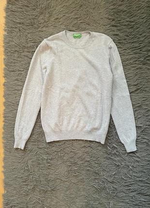 Benetton 100% шерсть стильний светр зі свіжих колекцій