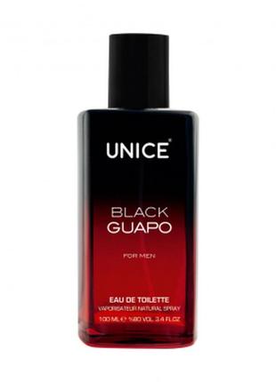 Чоловіча туалетна вода unice black guapo, 100 мл, юнайс блек