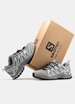 Чоловічі кросівки salomon xt-quest grey silver саломон сірого з сріблястим кольорів