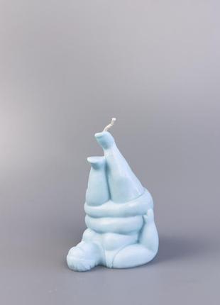 Ароматическая соевая свеча йогиня с эфирными аромамаслами 6,5х10 см.2 фото