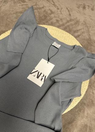 Zara кофтинка в рубчик добре тягнеться4 фото