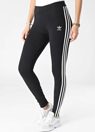 Лосини легінси adidas leggings 3 stripes tight black hd23504 фото