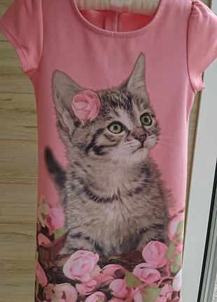 Нарядное платье с котиком h&m 4