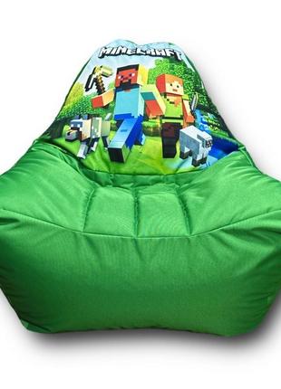 Безкаркасне крісло мішок зелений диван minecraft, майнкрафт2 фото