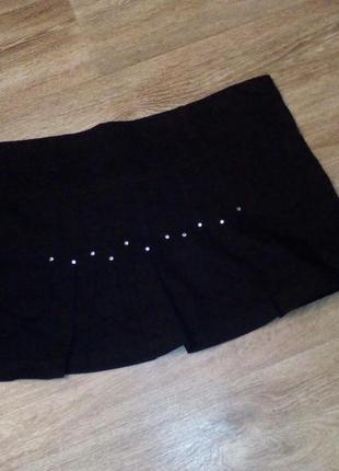 Котонові топова спідниця з камінчиками ззаду