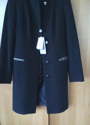 Пальто с воротом стойка черный.харьков мангуст. 42 размер3 фото