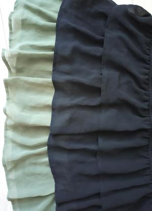 Шифоновое мини платье чарльстон с рюшами на юбке и заниженной талией4 фото