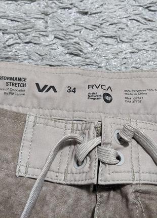 Шорты premium rvca performance stretch, size 34, легкие, комфортные, стрейчовые, полупояс 43 бедра 60 длина 533 фото