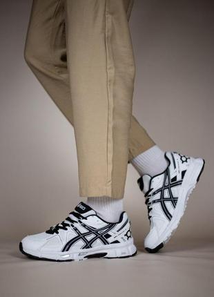 Мужские кроссовки  asics gel-kahana 8 white black черно белые кроссовки асикс кеды для мужчин на каждый день