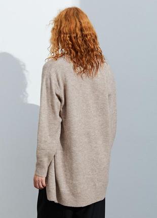 Кардиган, свитер, бежевый, коричневый, длинный, удлиненный, h&m5 фото