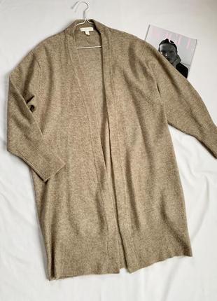 Кардиган, светр, світер, бежевий, коричневий, довгий, подовжений, h&m7 фото