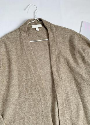 Кардиган, светр, світер, бежевий, коричневий, довгий, подовжений, h&m3 фото