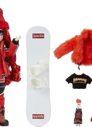 Лялька рейнбоу хай рубі андерсон зима червона веселка rainbow high winter break ruby anderson doll red2 фото