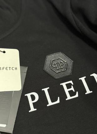 Костюм спортивний в стилі philipp plein 100% котон чорний на молнії5 фото