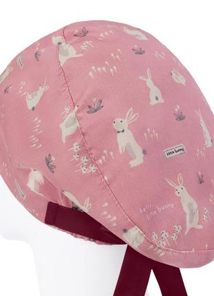 Медицинская шапочка шапка женская тканевая хлопковая многоразовая принт кролики2 фото