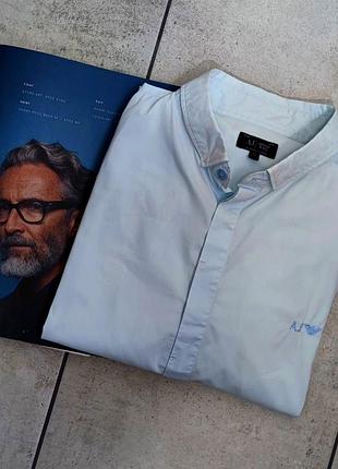 Чоловіча елегантна легка приміальна сорочка armani jeans розмір xl