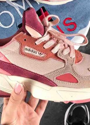 Adidas falcon pink burgundy