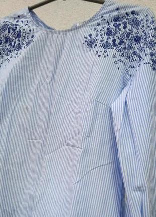 Женская рубашка с вышивкой , размер xs  б/у sinsay4 фото