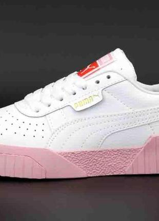 Puma basket cali white pink