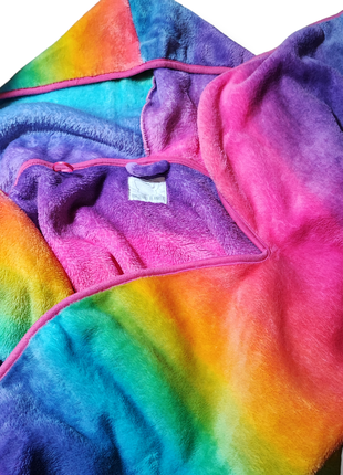 Яркое плюшевое полотенце халат бабочка с капюшоном4 фото
