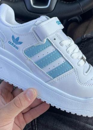 Adidas forum white blue