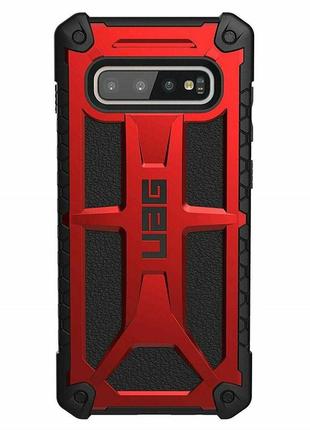 Чохол мілітарі протиударний uag monarch (original) для samsung galaxy s10 plus (6.4") crimson