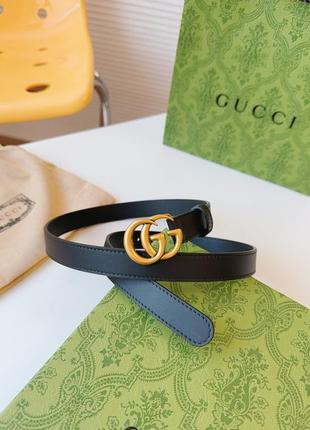 Женский кожаный ремень gucci с пряжкой-логотипом double g пояс гуччи 2 см ремень гучи5 фото