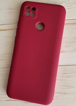Силіконовий чохол soft silicone case full для Xiaomi redmi note 8t / 10a малиновий (бампер)