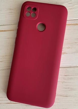 Силиконовый чехол soft silicone case full для xiaomi redmi 9c / 10a малиновый (бампер)