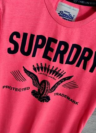 Чоловіча бавовняна модна вінтажна футболка superdry у рожевому кольорі розмір l5 фото