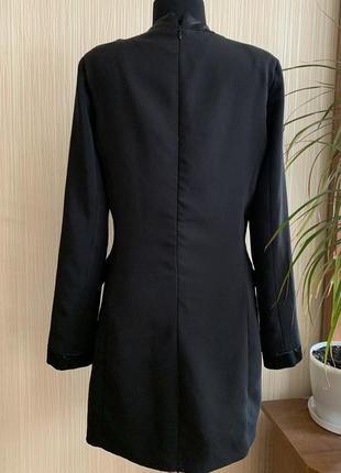 Платье пиджак чёрное трендовое платье жакет misguided размер s/m2 фото