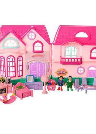 Дитячий ігровий будиночок для ляльок 16526d з лялечками і меблями4 фото