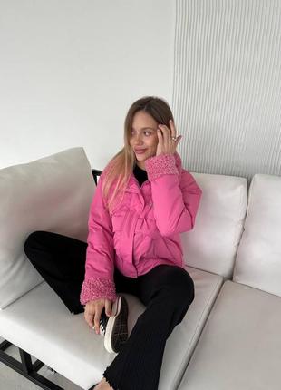 Розовая весенняя куртка легкая удобная2 фото